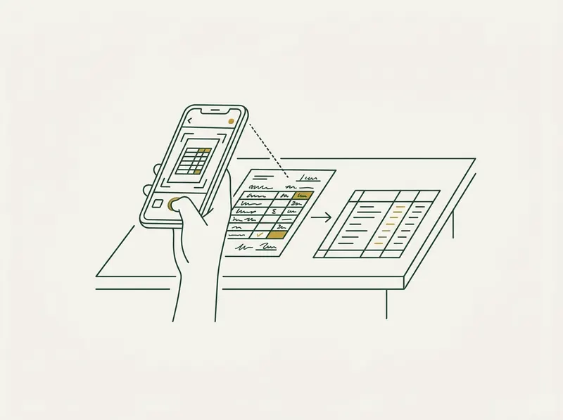 スマホで帳票を撮ると表になる絵