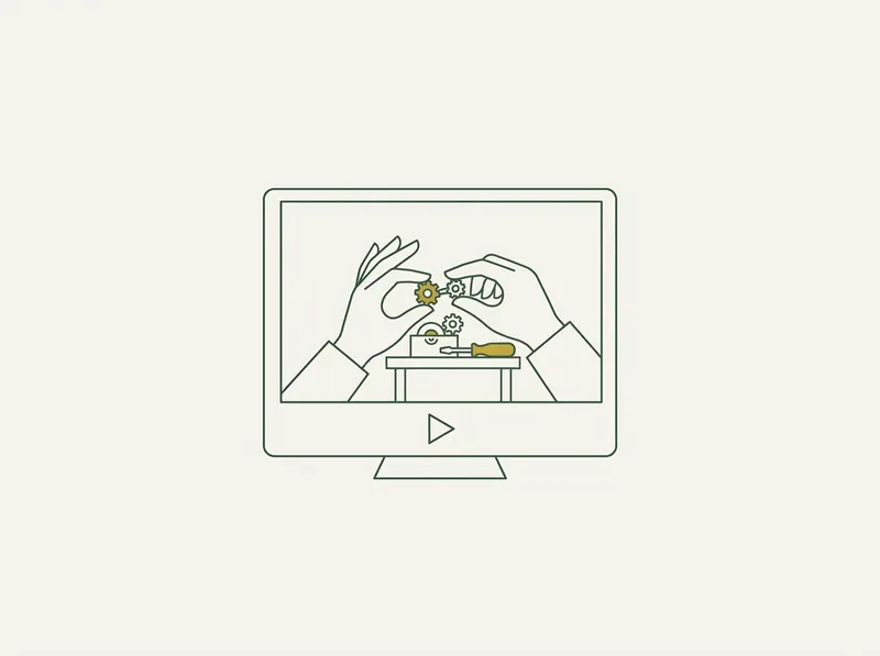 作業の手元を映す動画の絵